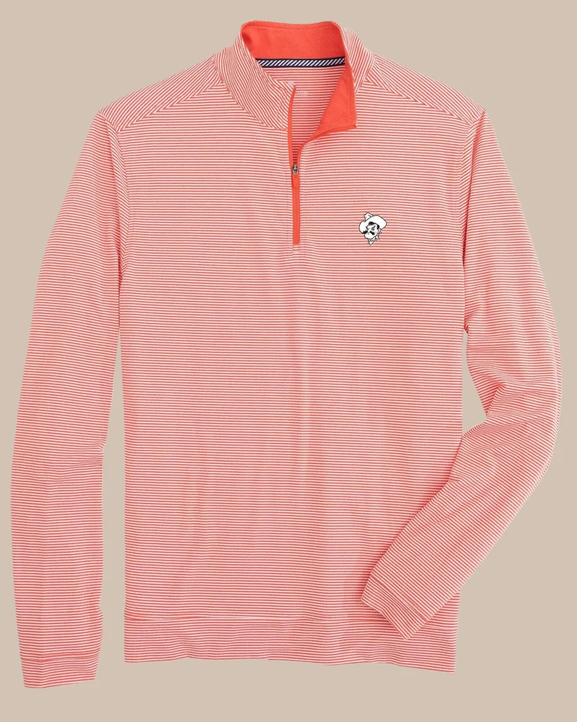 Outstanding Oklahoma State Cowboys Cruiser Micro-Stripe Heather Quarter Zip Exclusive