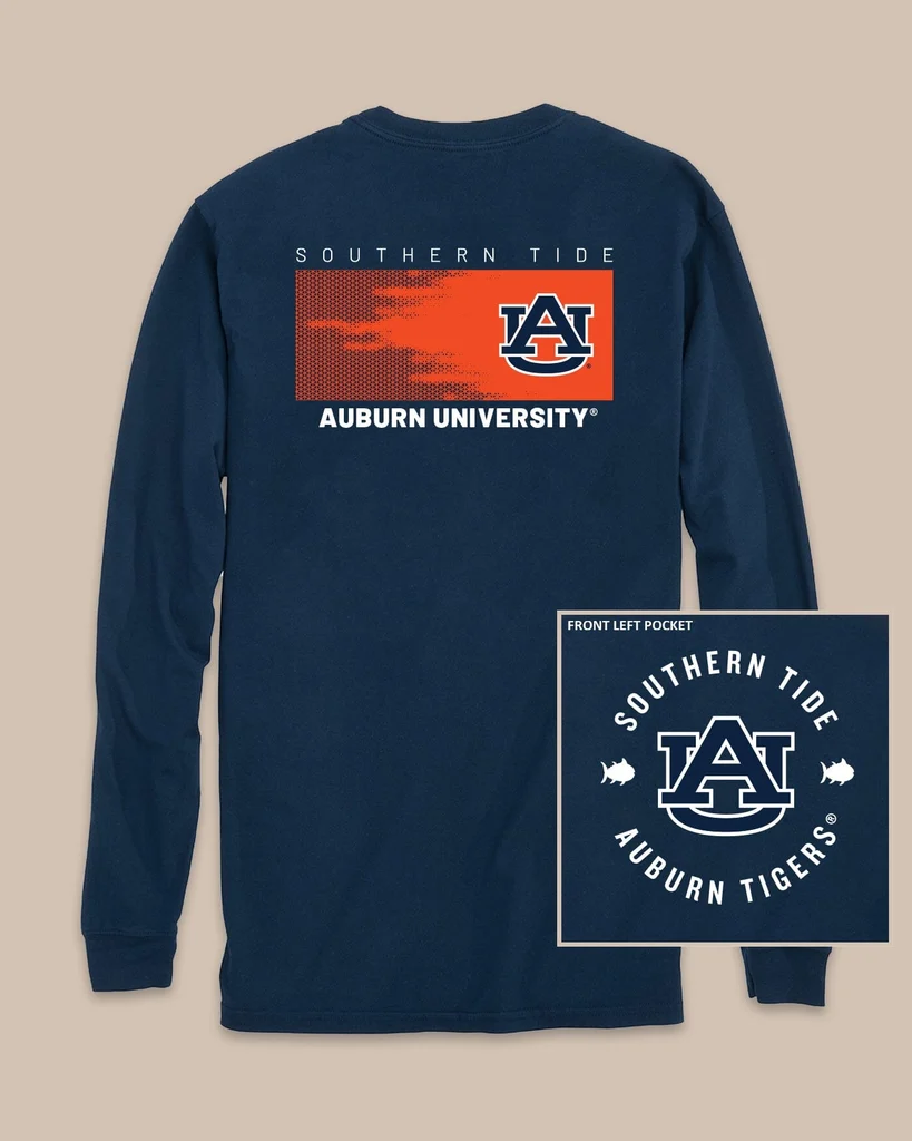 Official Auburn Tigers Gameday Hexagon Gradient T-Shirt Trendy