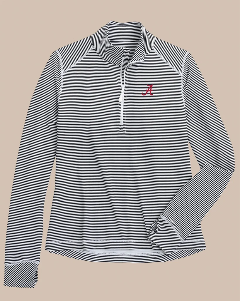 High-Performance Alabama Crimson Tide Women’s Striped Runaround Quarter Zip Responsible