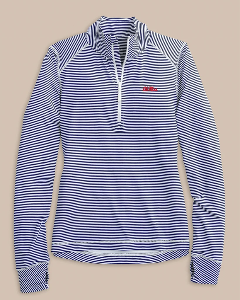 Modern Ole Miss Women’s Striped Runaround Quarter Zip Specialty