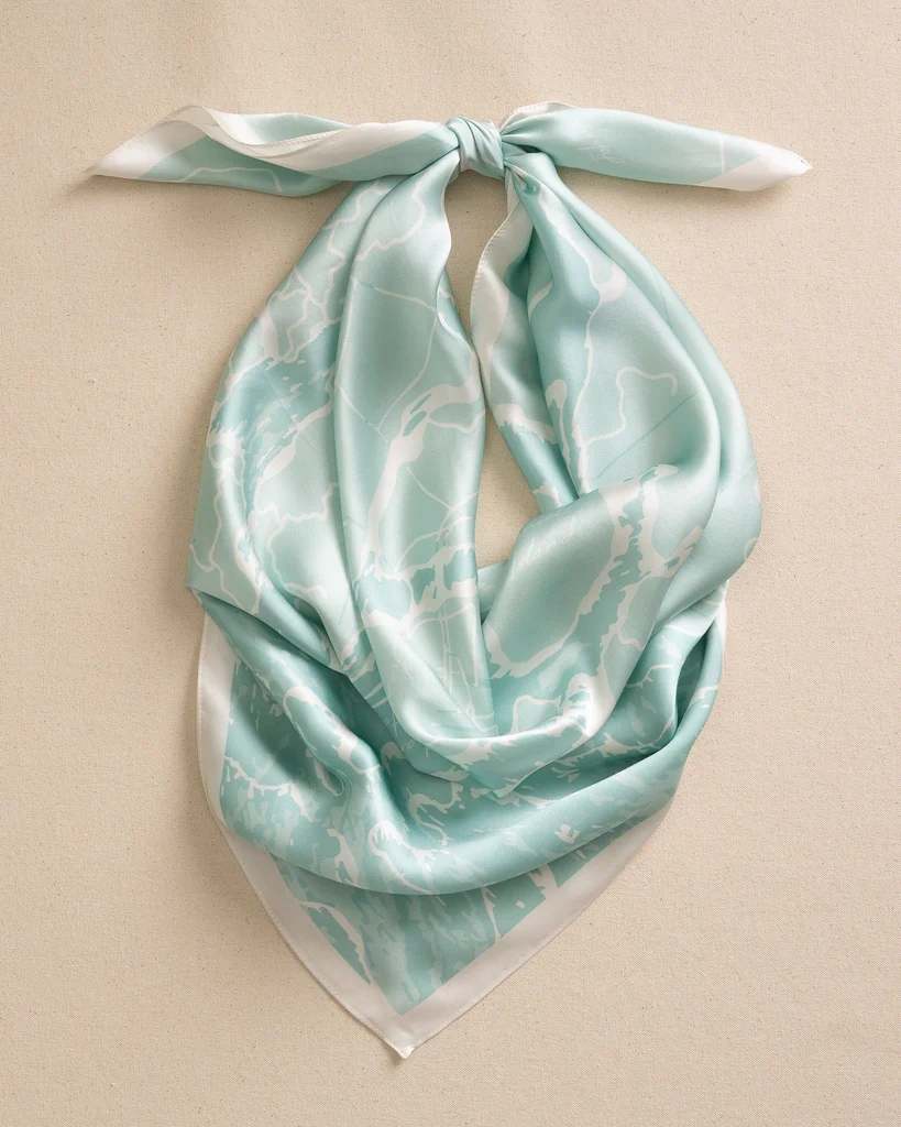 Excellent Southern Tide x Swells – Charleston Aerial Map Scarf Smart