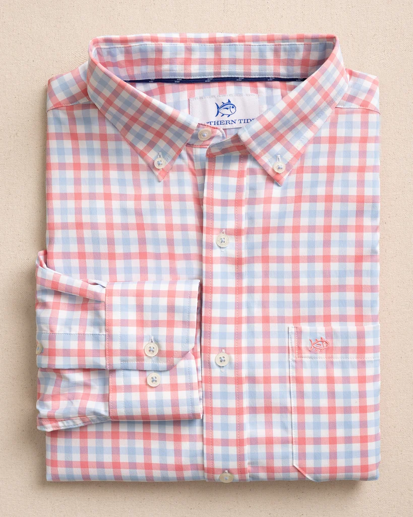 Certified Albemarle Gingham brrr°® Intercoastal Sport Shirt Innovative