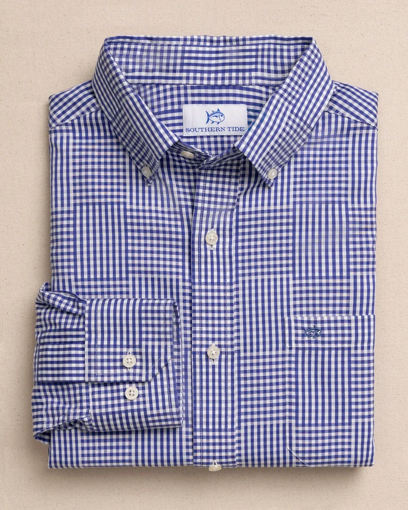Quality Palmetto Point Gingham Sport Shirt Organic