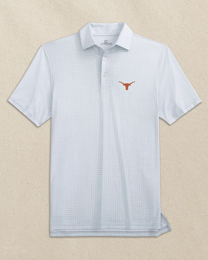 Consistent Texas Longhorns Driver Dunes Edge Plaid Polo High-End