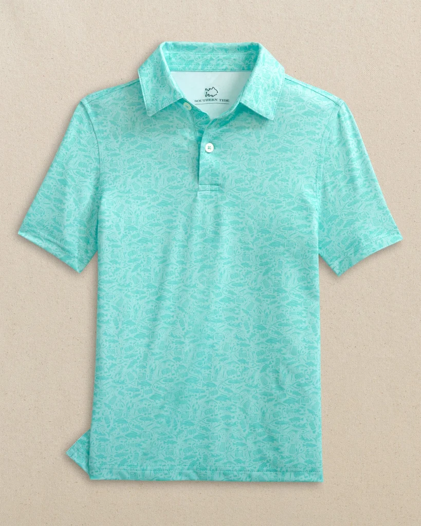 Certified Boys Driver Seawatch Printed Performance Polo Crafted