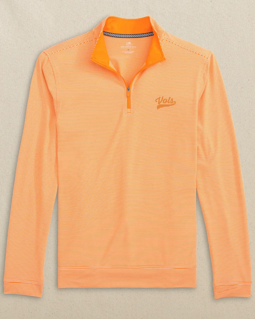 Functional Tennessee Vols Script Cruiser Micro-Stripe Heather Quarter Zip Smooth