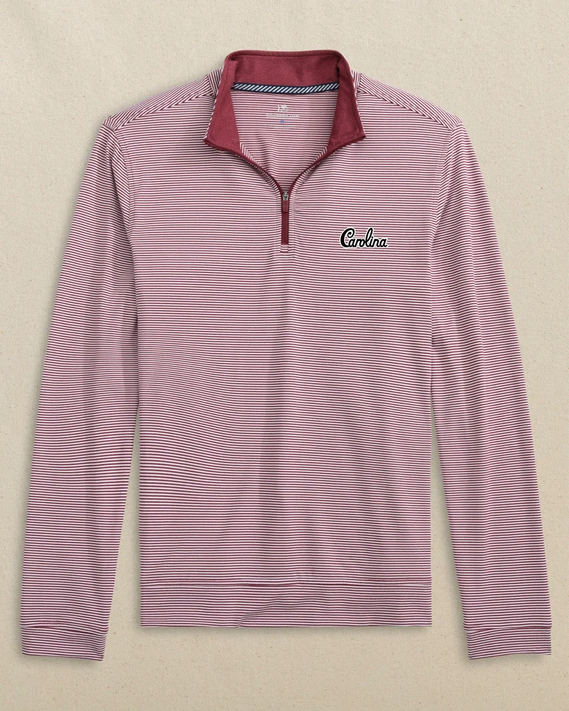 Durable USC Gamecocks Carolina Script Cruiser Micro-Stripe Heather Quarter Zip Organic