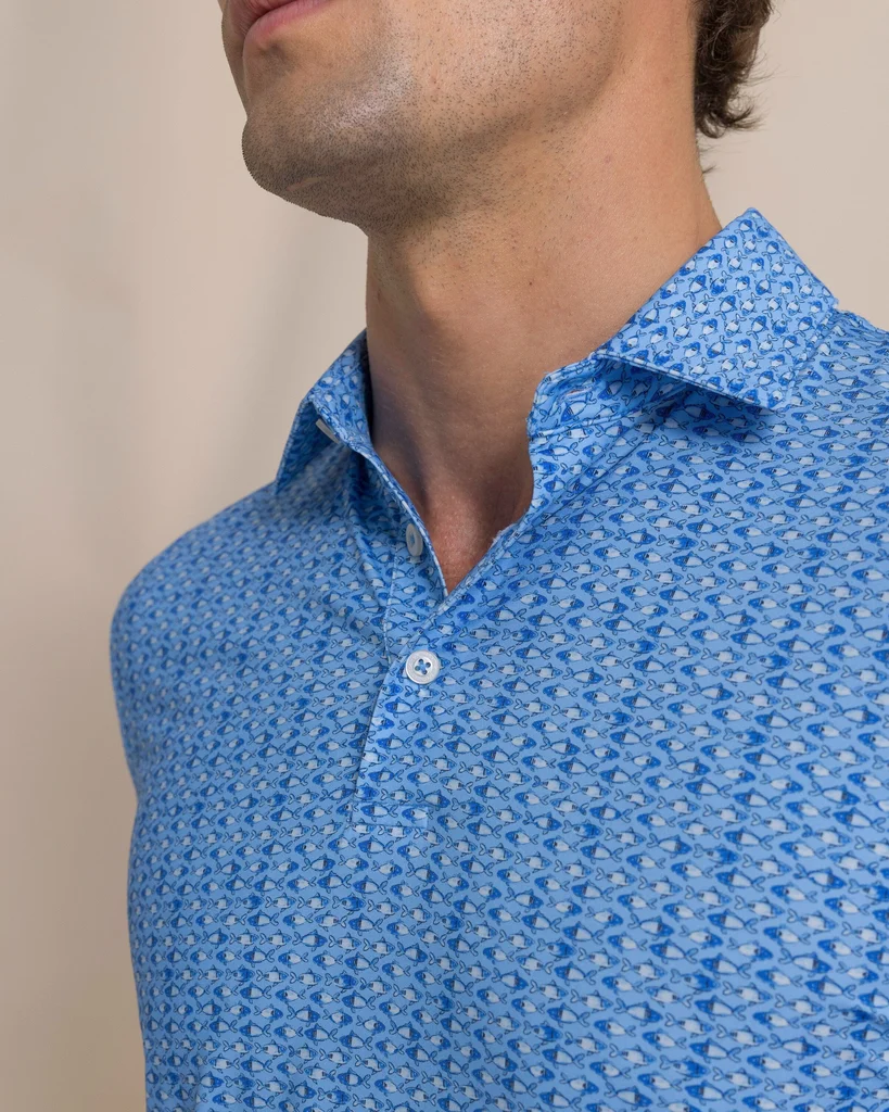 Optimized Driver Fish Printed Polo Versatile