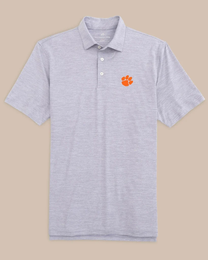 Recyclable Clemson Tigers Driver Spacedye Polo Shirt Practical