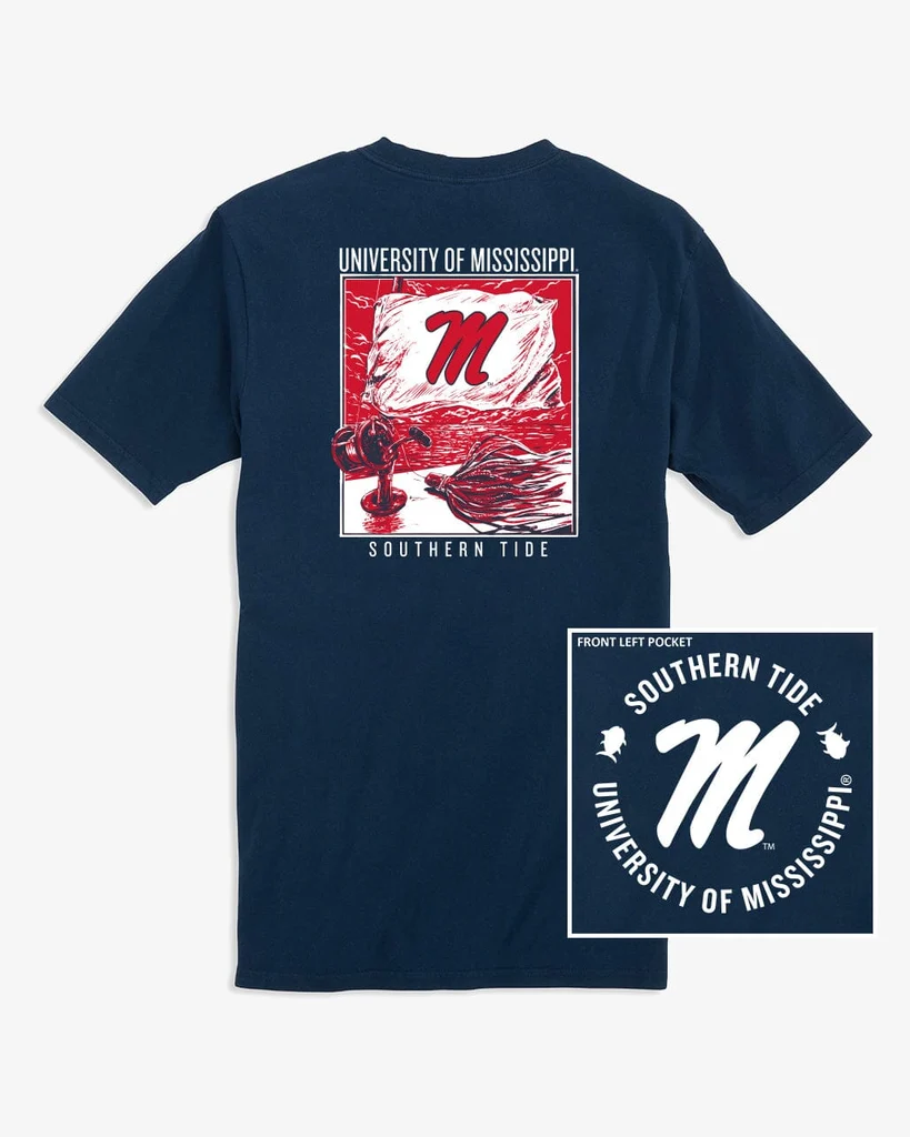 Verified Ole Miss Rebels Fishing Flag T-Shirt Recyclable