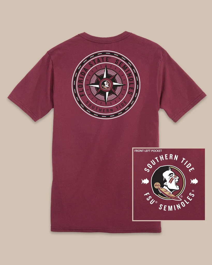 Outstanding FSU Seminoles Gameday Collegiate Compass T-Shirt Contemporary