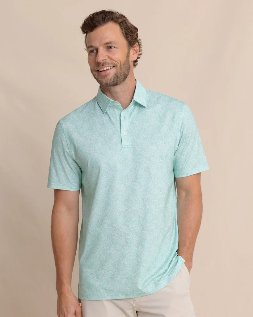 Sophisticated Driver Beach Palms Printed Polo Reliable