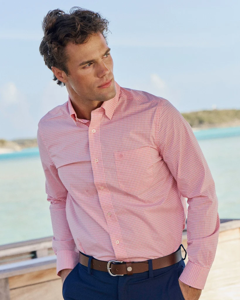 Fine Crafted Tidal Pool Charleston Sport Shirt High-End