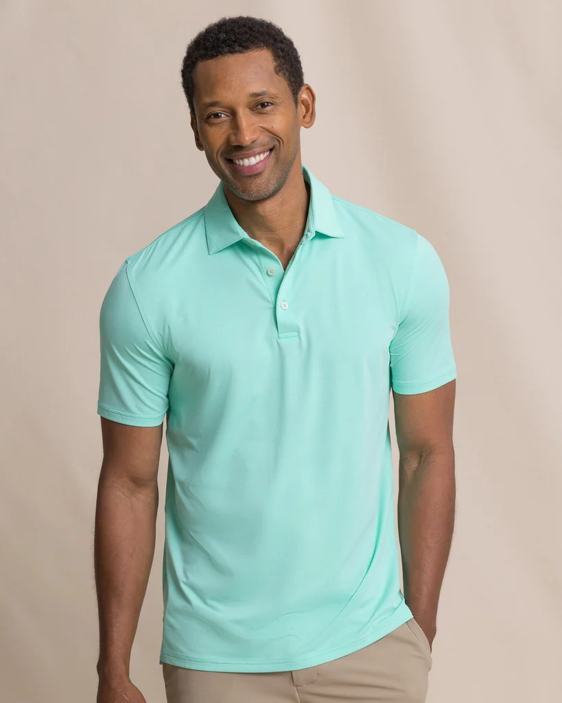 Sustainable Coastal Breeze® Heather Performance Polo – Heather Gulf Shores Efficient