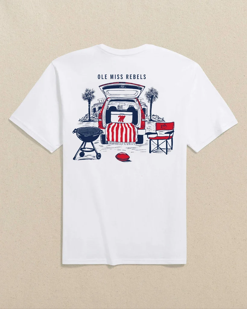 Superior Ole Miss Rebels Stadium View Short Sleeve T-Shirt Excellent