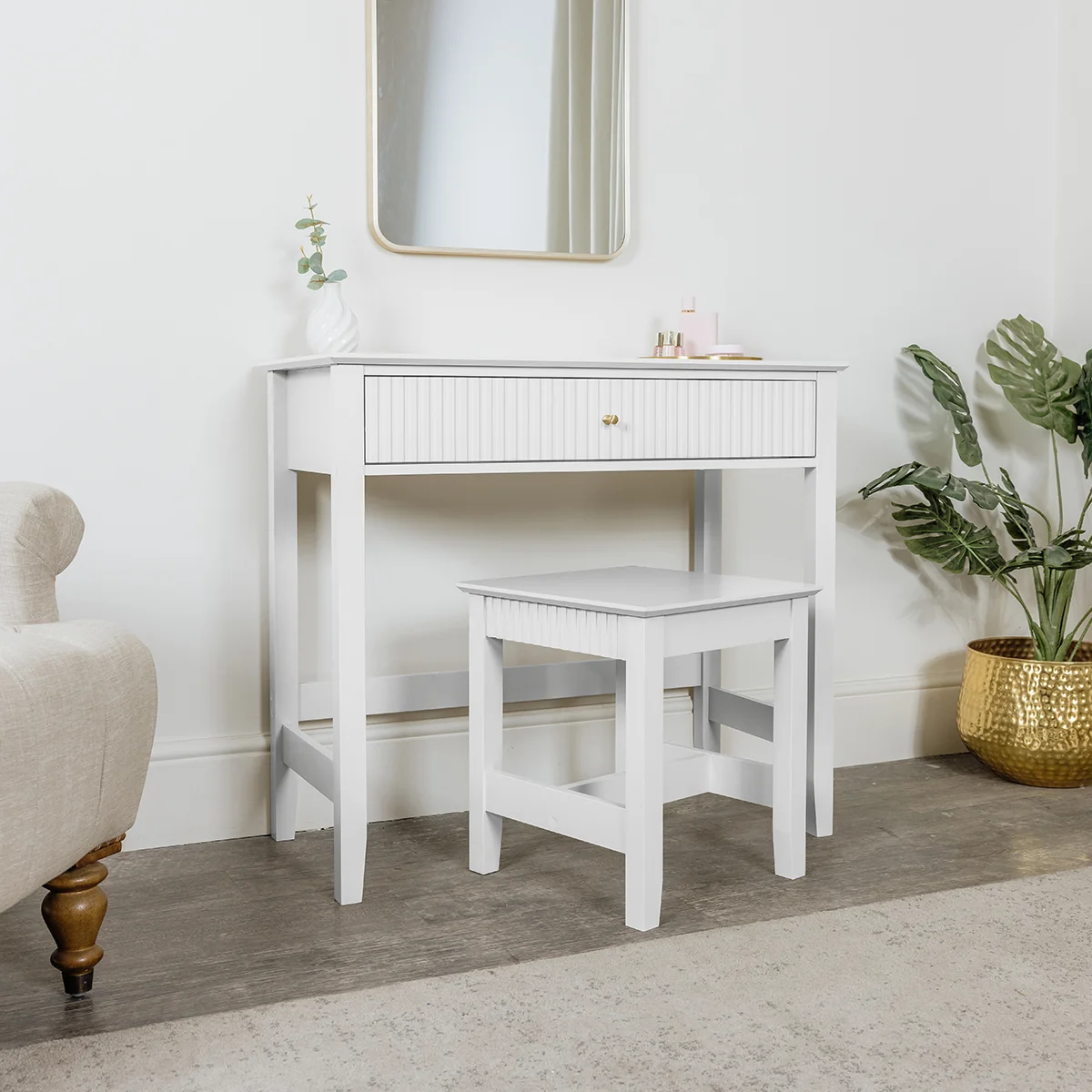 Responsible Dressing Table Stool Set – Hales White Range Comfortable
