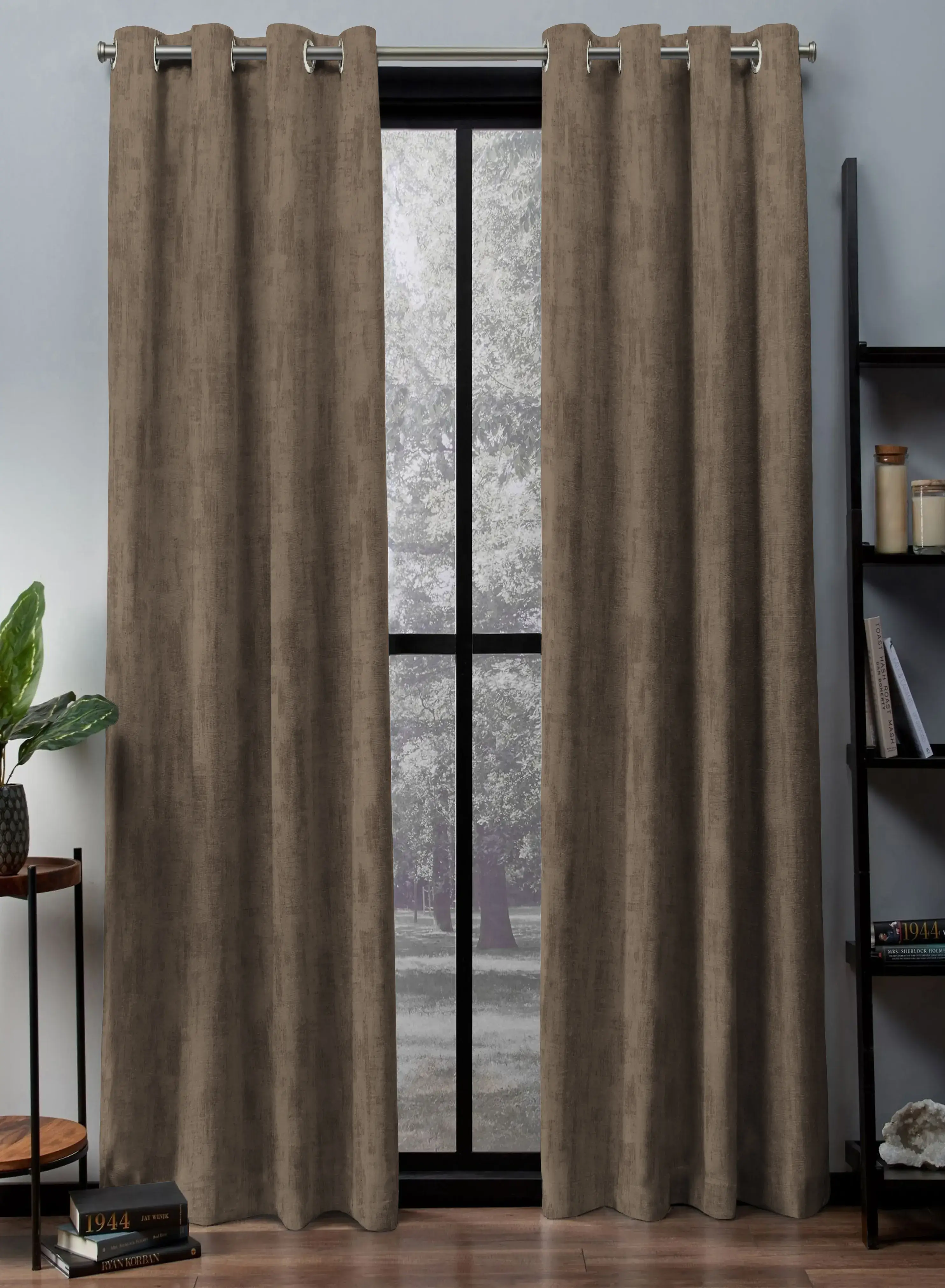 Refined Bling Rustic Vibe Room Darkening Curtains Cotton Cocoa Brown Set of 2The Guide to Measuring and Choosing Curtains Reliable