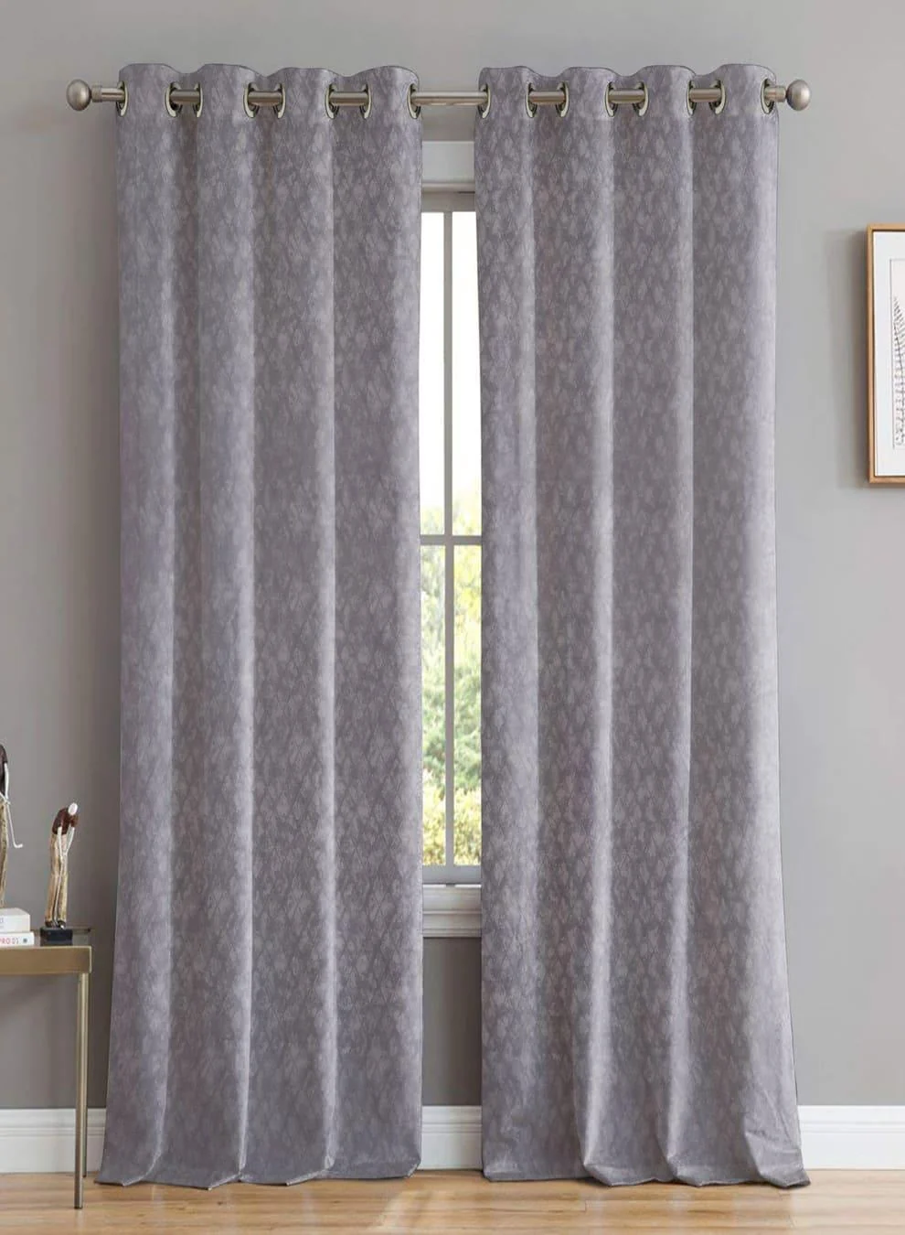 Natural Elwana Jacquard Room Darkening Curtains Gray Set of 2 Pattern 1 The Guide to Measuring and Choosing Curtains Outstanding
