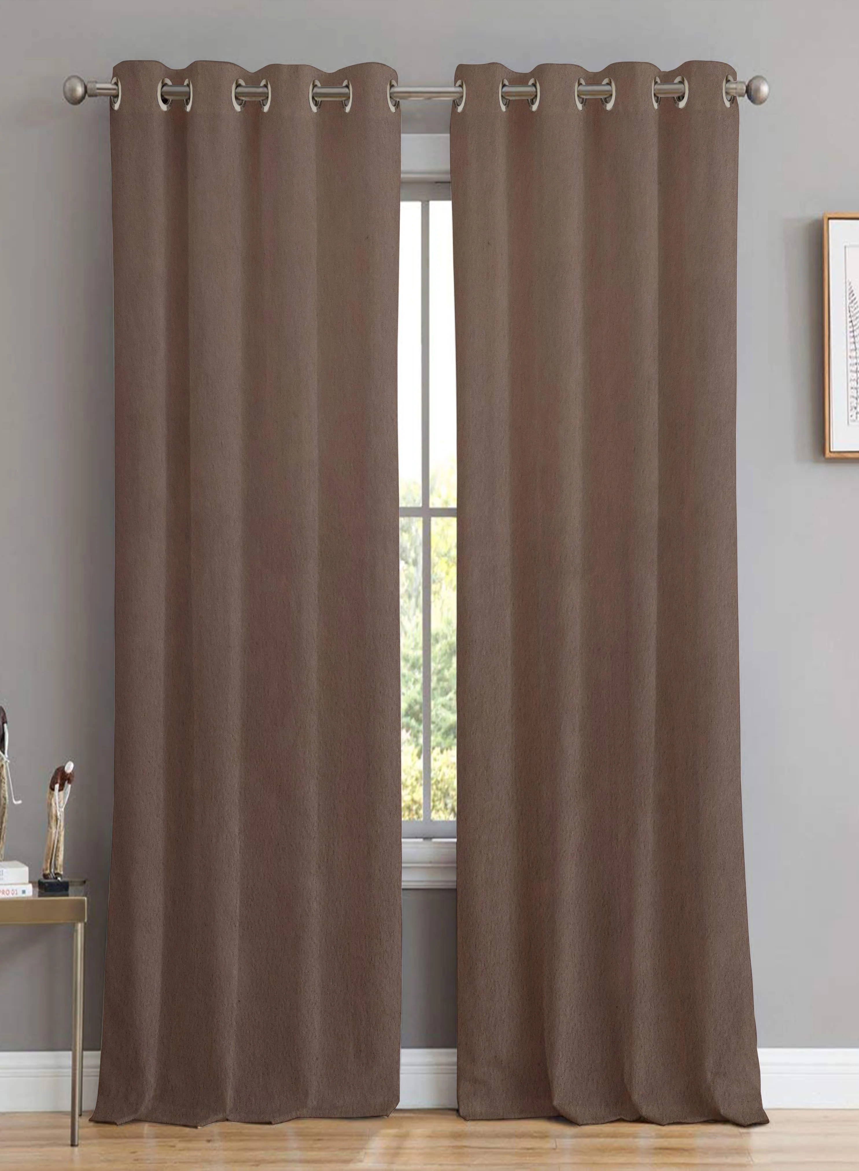 Casual Meraki Velvet Room Darkening Curtains Luxe Soft-Heavy Fabric Pure Brown Set of 2 Fully CustomizableThe Guide to Measuring and Choosing Curtains Efficient