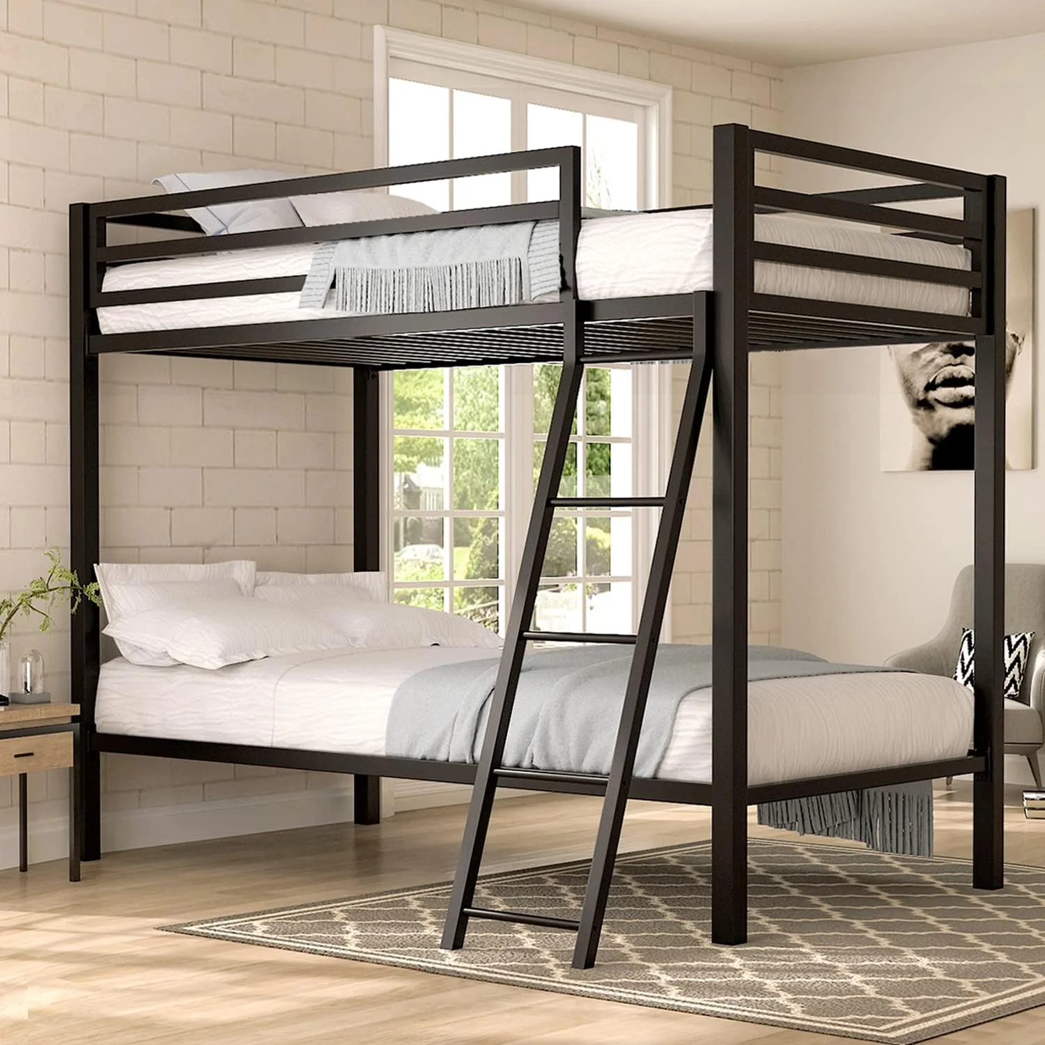 Outstanding Bunk Bed Twin Over Twin Size with Ladder and Guardrail No Box Spring Needed Noise Bunk Bed Twin Over Twin Size with Ladder and Guardrail No Box Spring Needed Noise Clean