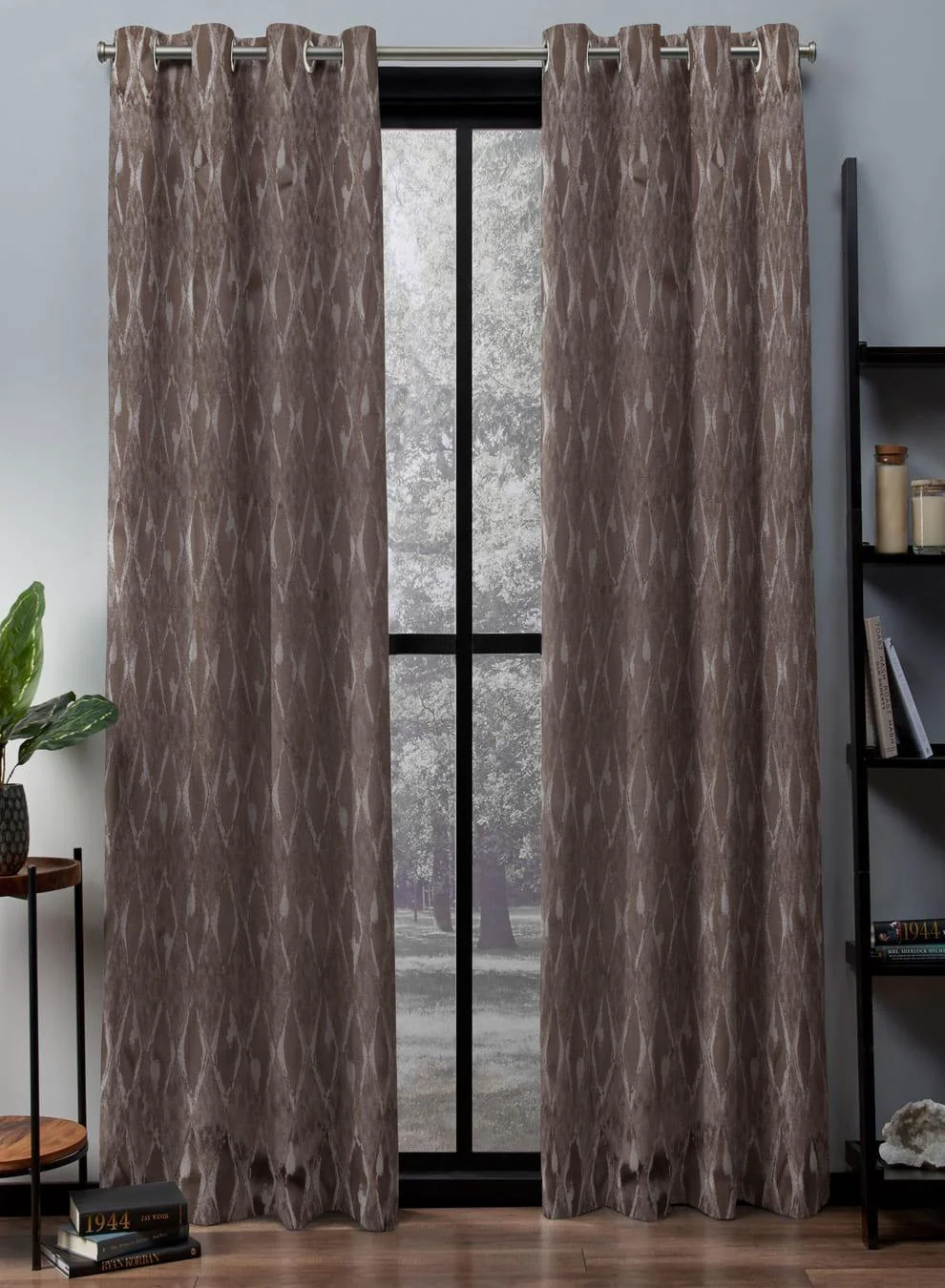 Detailed Flavia Jacquard Room Darkening Curtains Elegant Diamond Weave Brown Set of 2 Fully CustomizableThe Guide to Measuring and Choosing Curtains Excellent