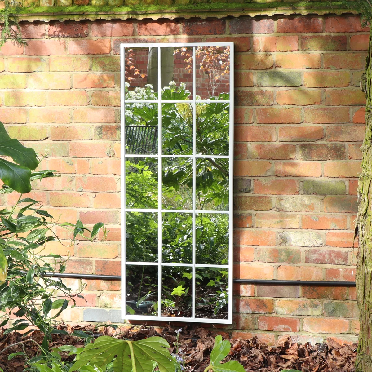 Elegant Extra Large White Window Mirror 144cm x 59cm Specialty