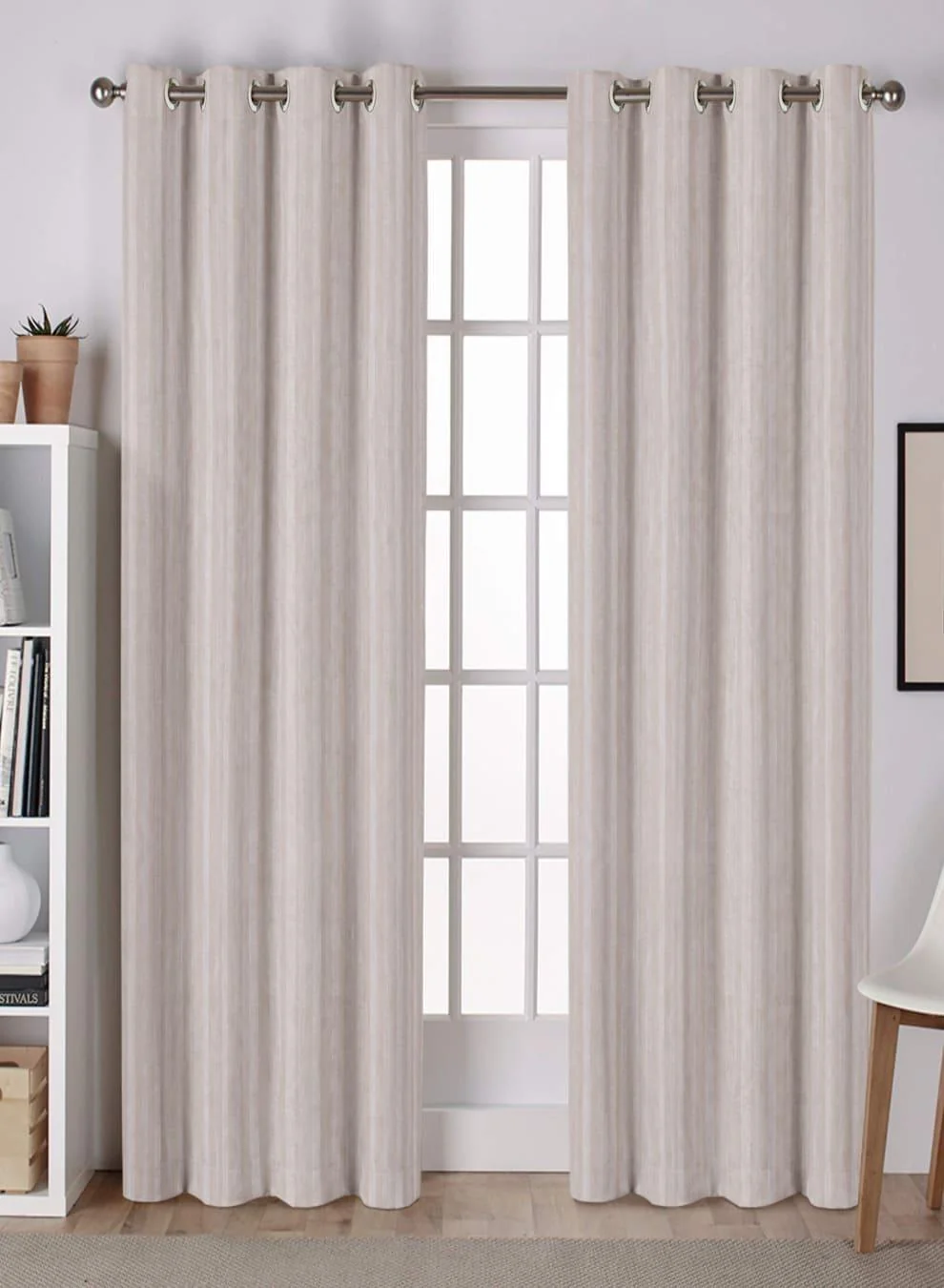 Selected Lyon Cotton Room Darkening Curtains Refined Stripe Texture Beige Set of 2 Fully CustomizableThe Guide to Measuring and Choosing Curtains Secure