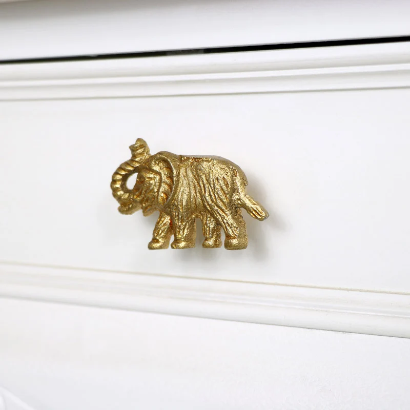 Eco-Friendly Gold Elephant Drawer Knob Top-Quality