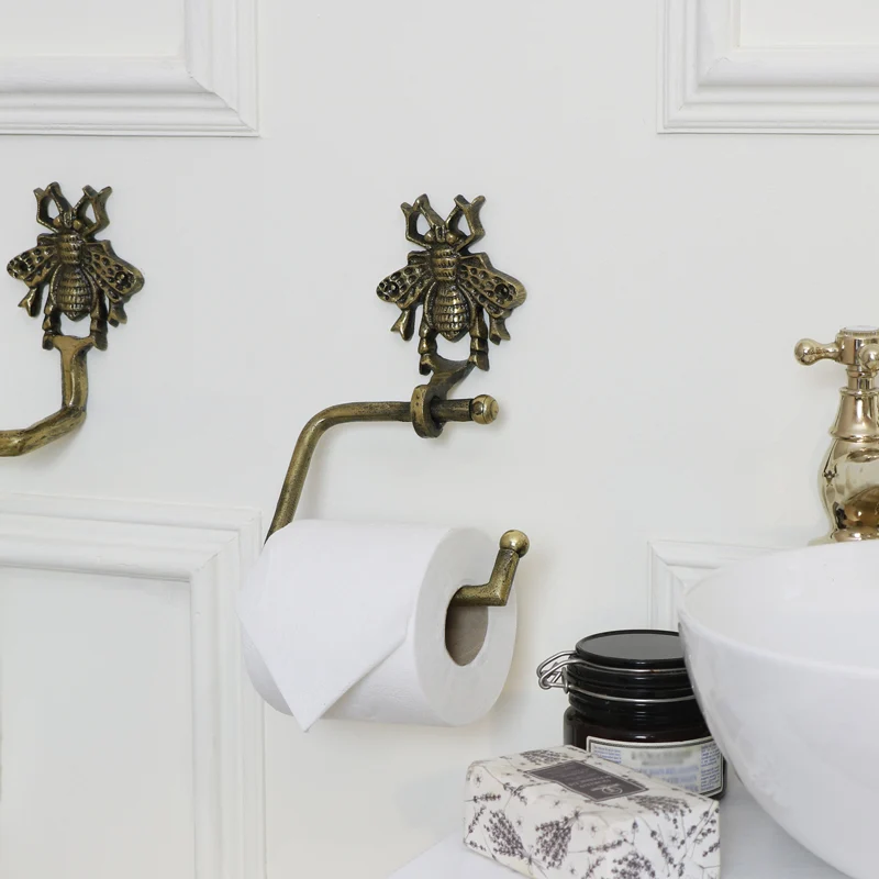 Consistent Brass Bumblebee Toilet Roll Holder 22 cm x 16 cm Easy-to-Use