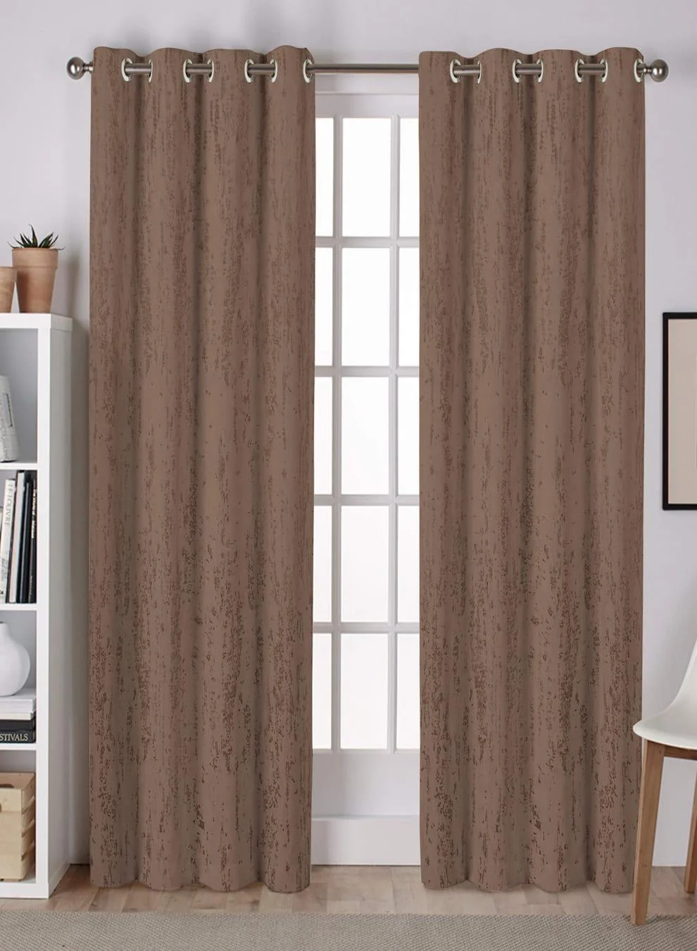 Certified Lyon Cotton Room Darkening Curtains Premium Foil Print Brown Set of 2 Fully CustomizableThe Guide to Measuring and Choosing Curtains World-Class