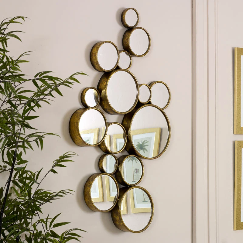 Original Gold Multi Circle Wall Mirror 61cm x 103cm Sustainable