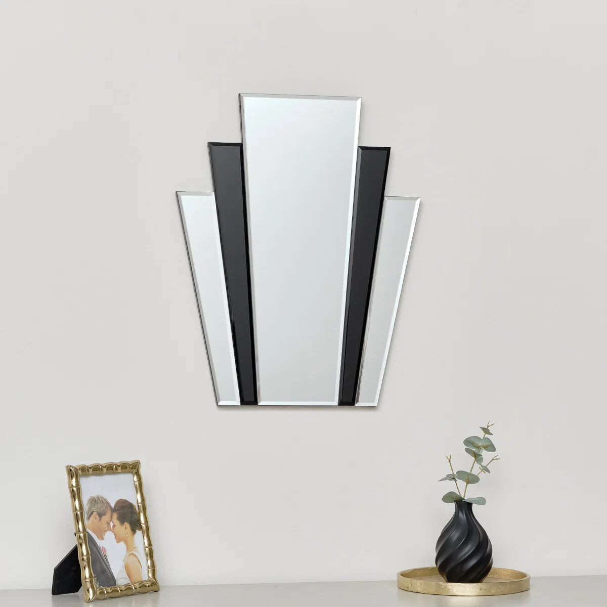 Comfortable Art Deco Fan Wall Mirror – 50cm x 40cm Effective
