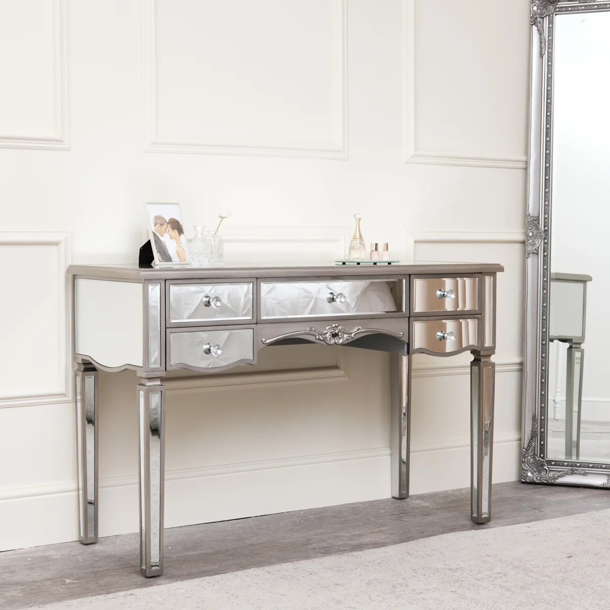 Professional Large Mirrored Dressing Table – Tiffany Range Secure