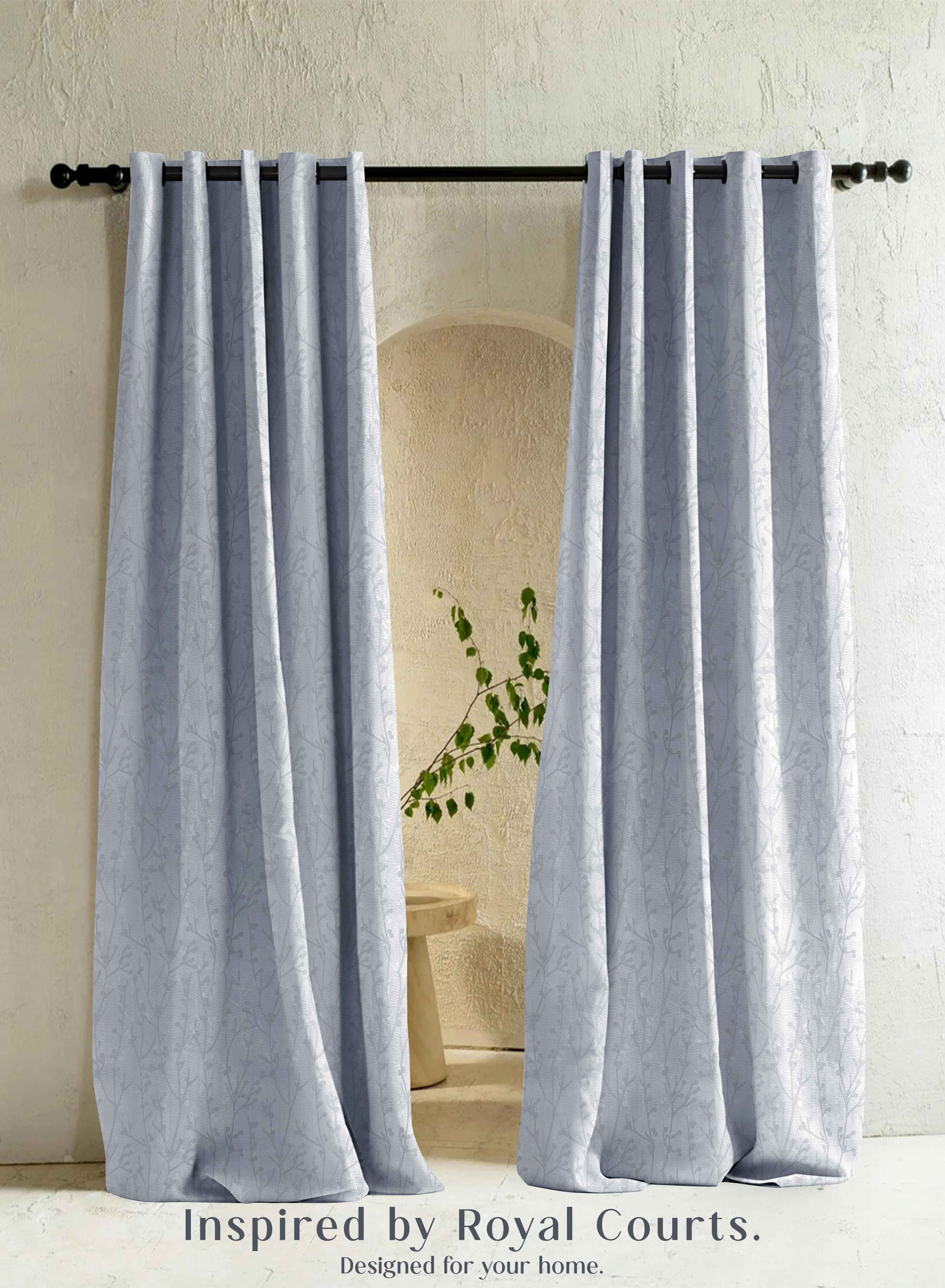 Modern Bern Jacquard Room Darkening Curtains Delicate Branch Embroidery Arctic Blue Set of 2 Fully CustomizableThe Guide to Measuring and Choosing Curtains Durable
