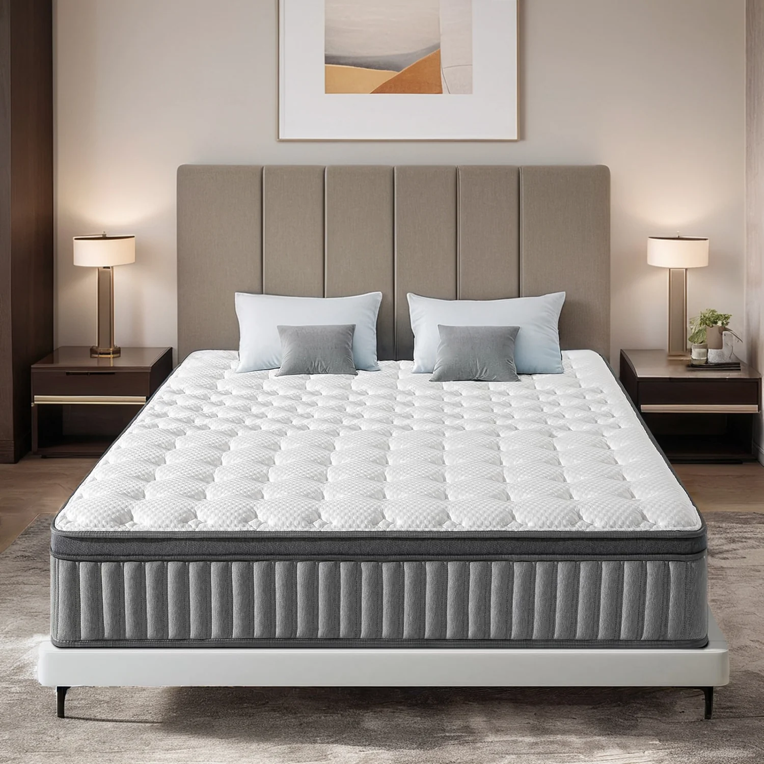 Reliable 10 Inch Gel Memory Foam Mattress Mattress with Cool Ice Silk Cover Individually Pocket Springs Medium Firm SG Made CertiPUR-US10 Inch Gel Memory Foam Mattress Mattress with Cool Ice Silk Cover Individually Pocket Springs Medium Firm SG Made CertiPUR-US Relaxed