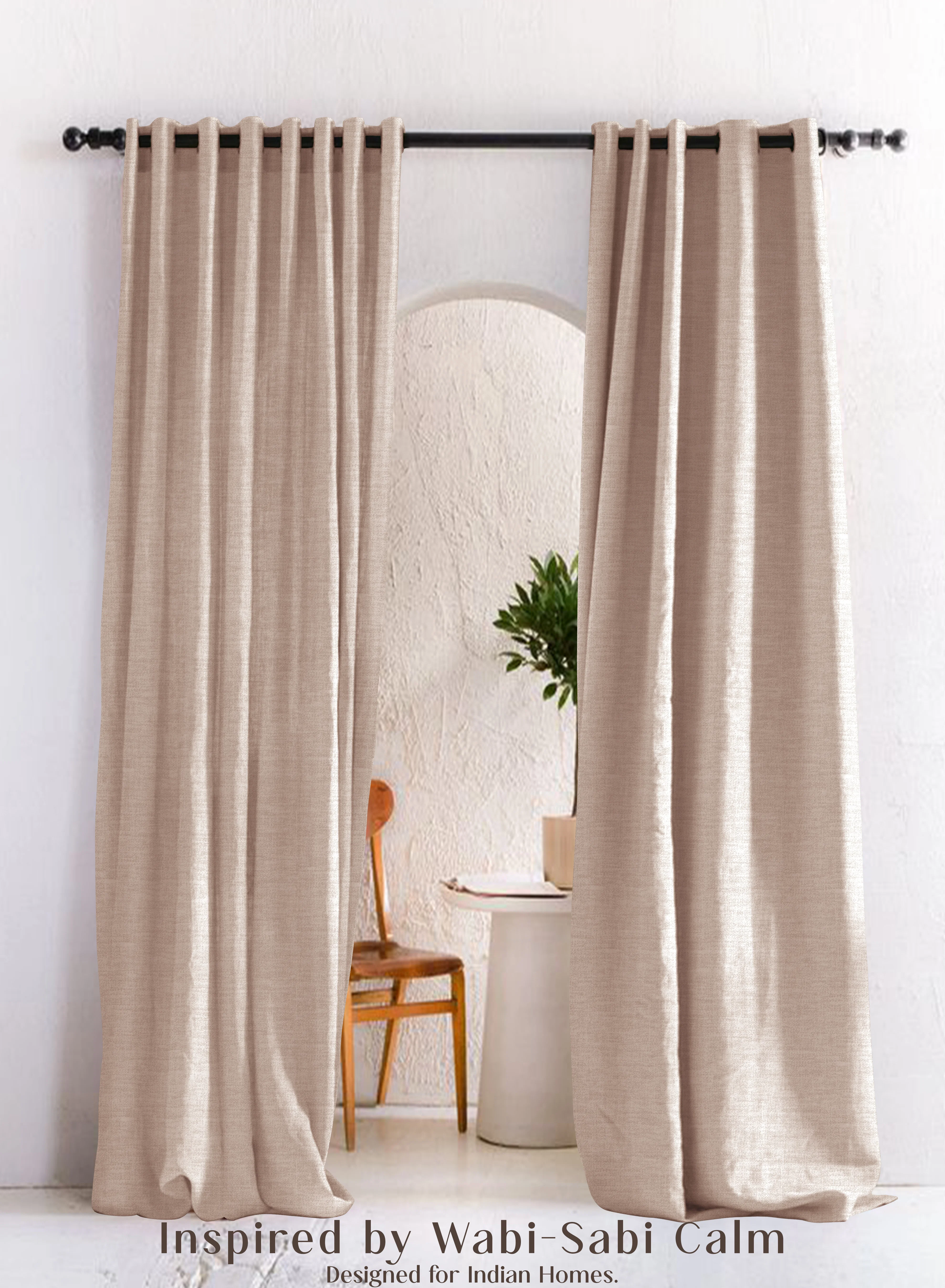 Clean Amore Plain Cotton Blackout Curtains Modern Elegance Total Light Block Beige Set of 2 Fully CustomizableThe Guide to Measuring and Choosing Curtains Eco-Friendly