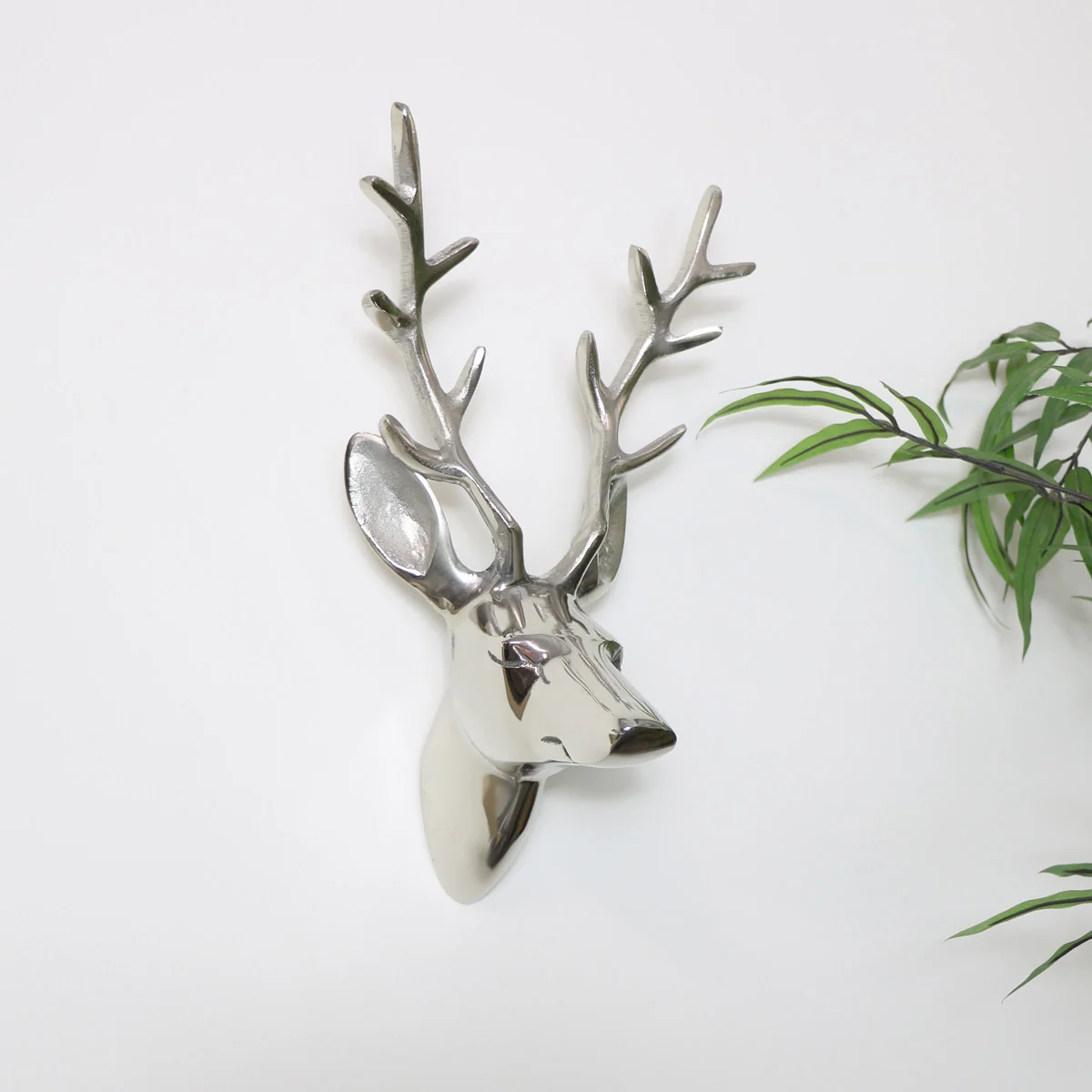 Genuine Silver Wall Mounted Stags Head Professional