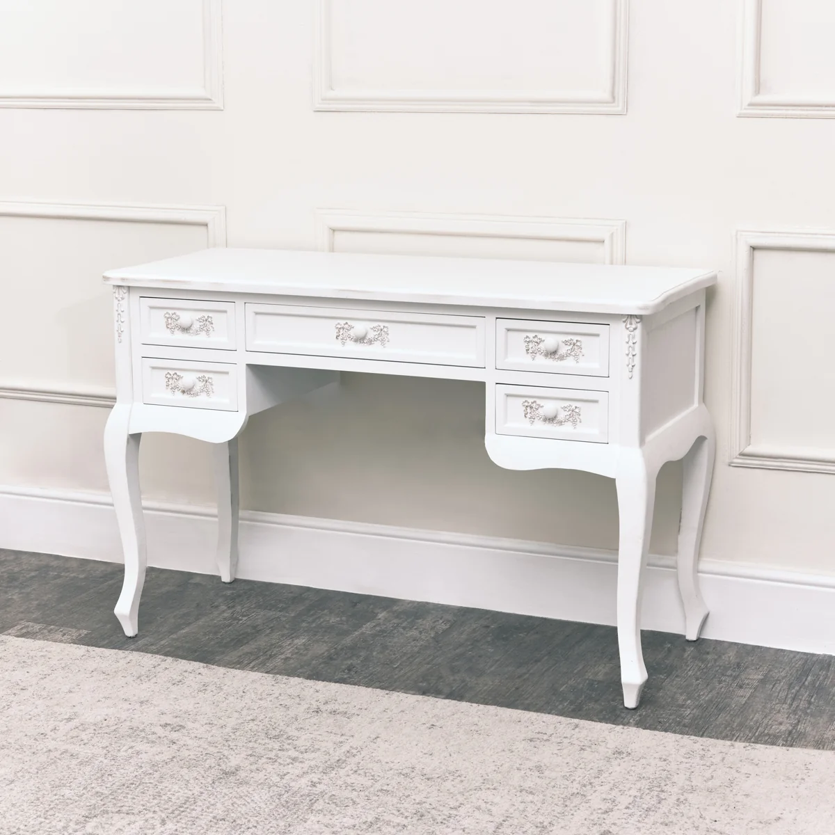 Fashionable White Dressing Table Desk – Pays Blanc Range Outstanding