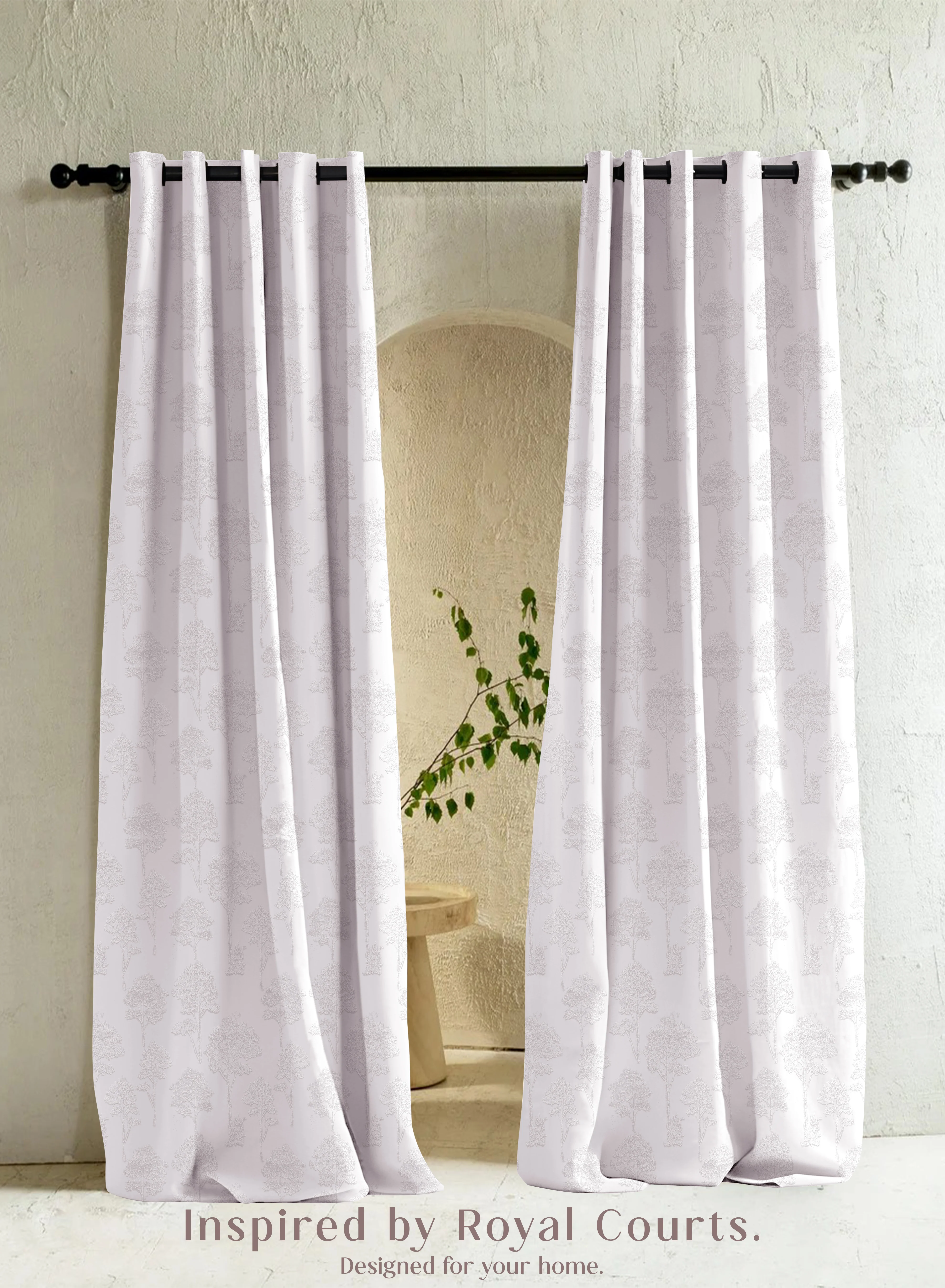 Selected Bern Jacquard Blackout Curtains Scenic Tree Pattern Total Light Block Snow White Set of 2 Fully CustomizableThe Guide to Measuring and Choosing Curtains Original