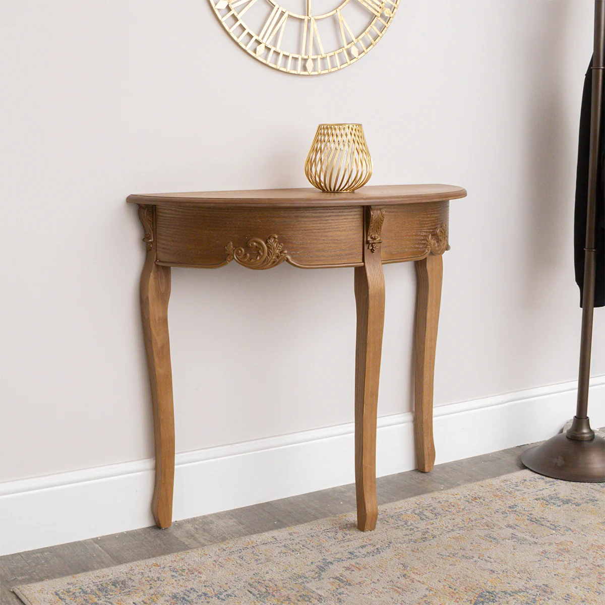 Verified Wooden Half Moon Console Table – Pays Du Bois Range Fast