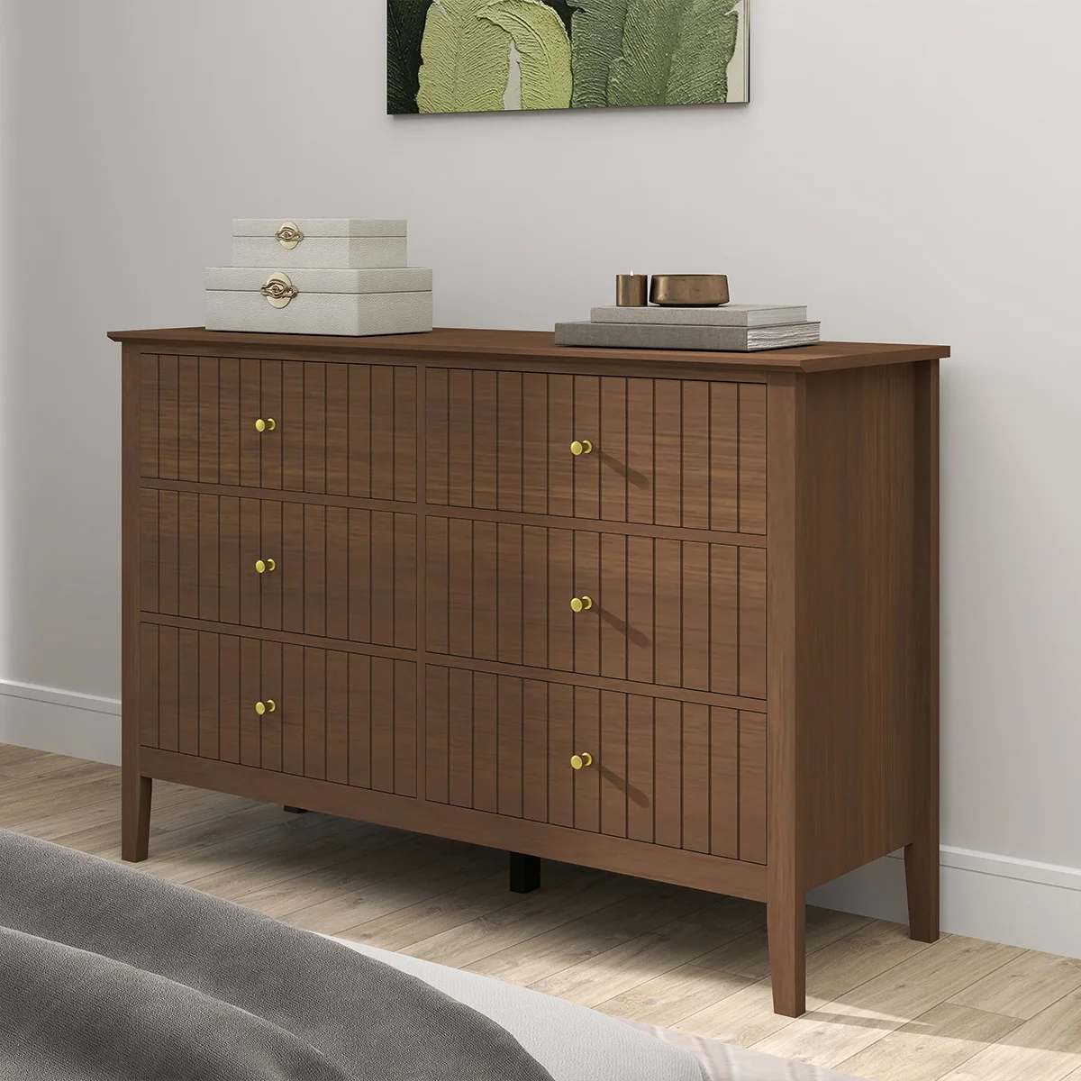 Fast Large 6 Drawer Chest of Drawers – Hales Dark Wood Range Genuine