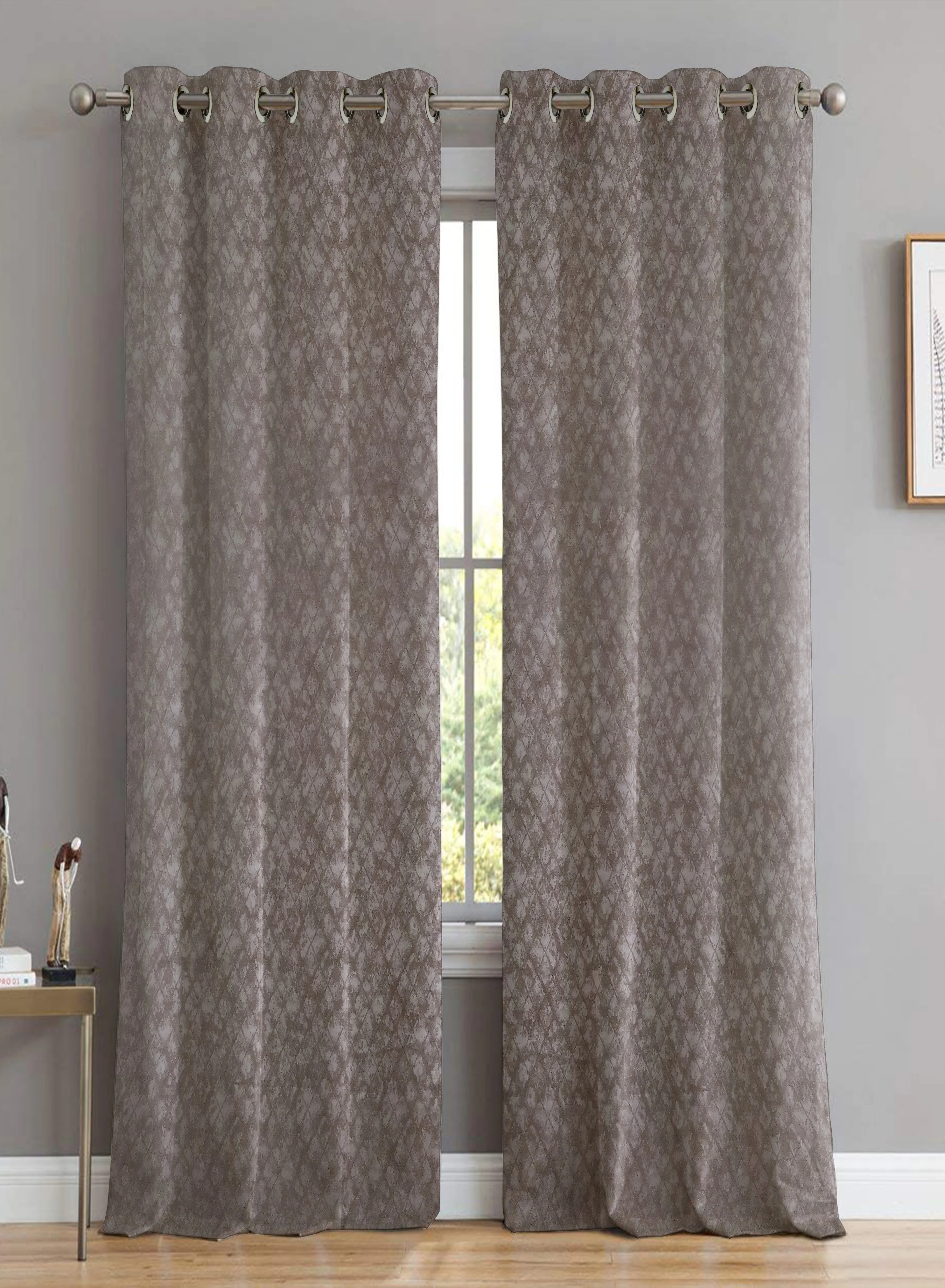 Lightweight Elwana Jacquard Blackout Curtains Brown Set of 2 Pattern 1 The Guide to Measuring and Choosing Curtains High-Quality