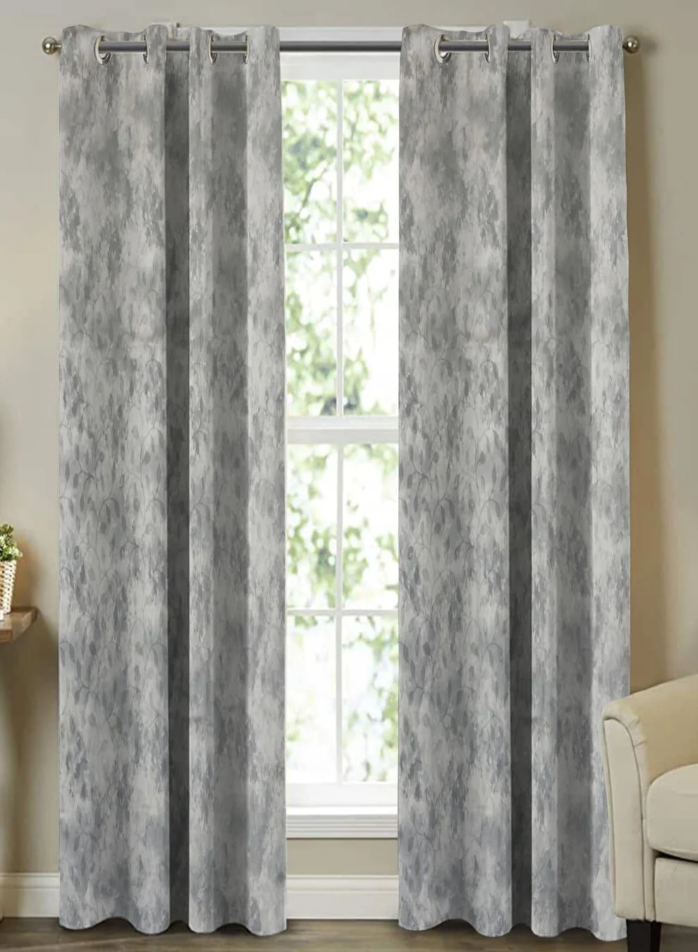 Crafted Farella Jacquard Blackout Curtains Gray Set of 2 Pattern 1 The Guide to Measuring and Choosing Curtains Quality