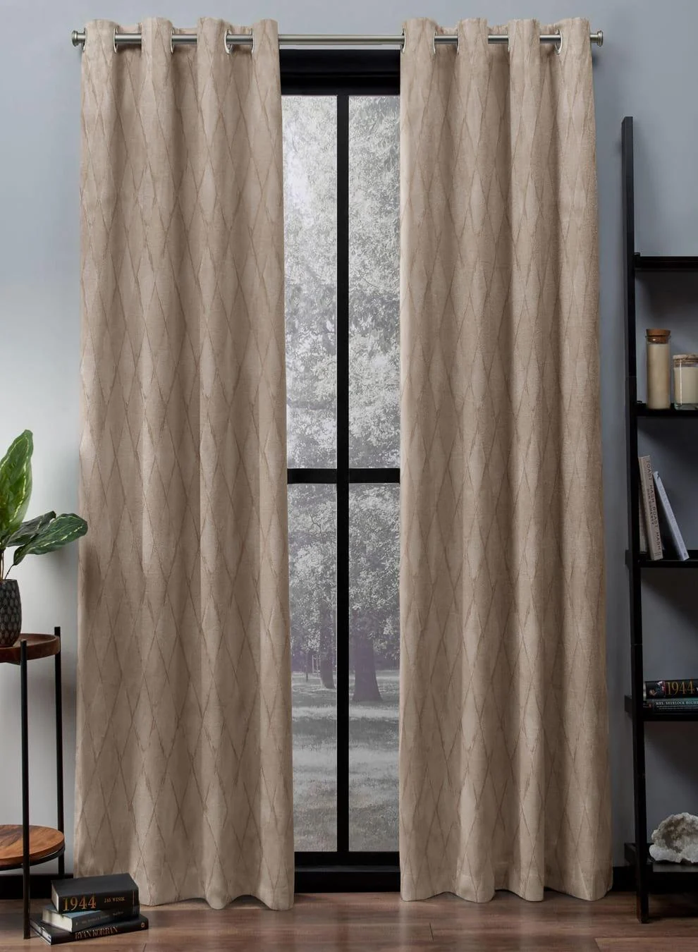 Unique Flavia Jacquard Blackout Curtains Elegant Diamond Weave Total Light Block Cream Set of 2 Fully CustomizableThe Guide to Measuring and Choosing Curtains Exclusive