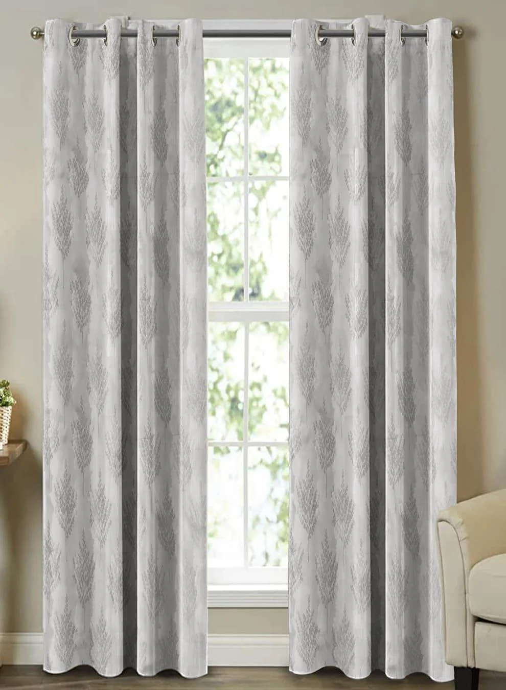 Superior Farella Jacquard Blackout Curtains Gray Set of 2 Pattern 4 The Guide to Measuring and Choosing Curtains Fashionable