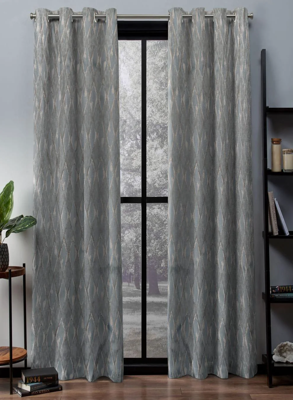 Verified Flavia Jacquard Blackout Curtains Elegant Diamond Weave Total Light Block Sea Green Set of 2 Fully CustomizableThe Guide to Measuring and Choosing Curtains Functional
