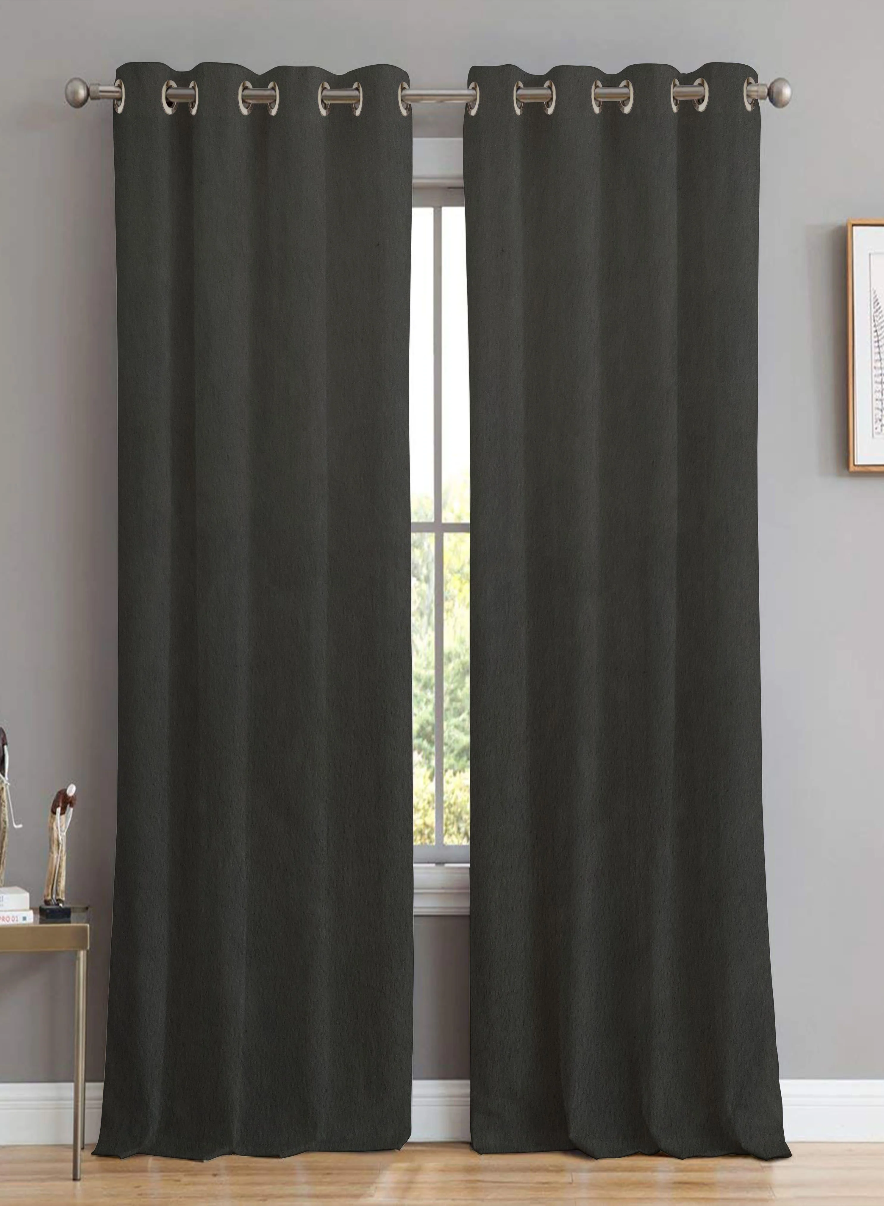 Contemporary Meraki Velvet Blackout Curtains Luxe Soft-Heavy Fabric Total Light Block Dark Gray Set of 2 Fully CustomizableThe Guide to Measuring and Choosing Curtains Casual