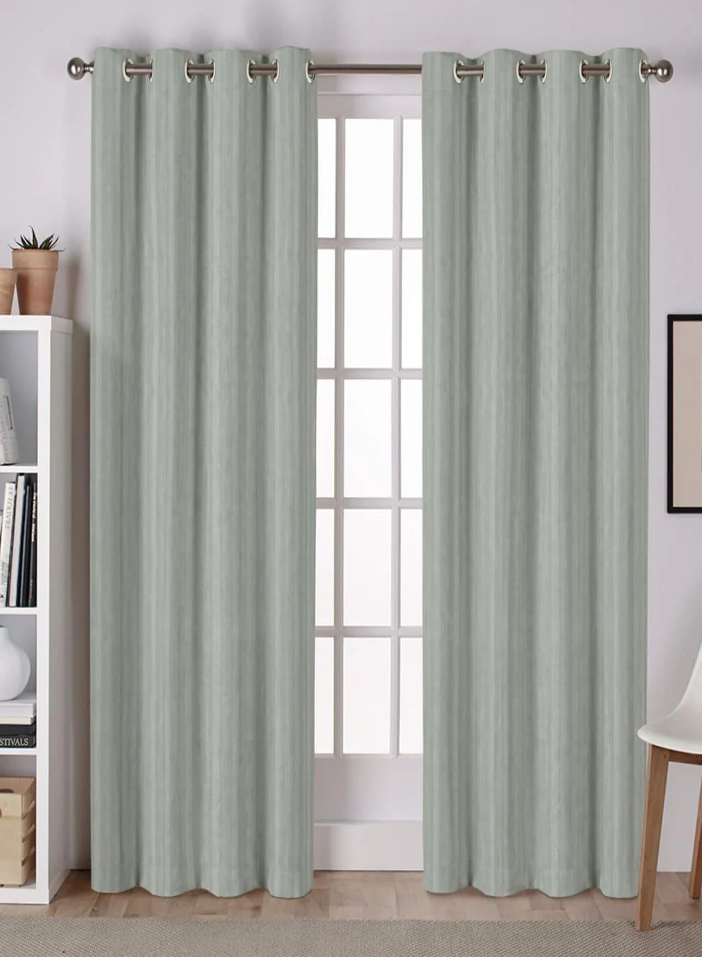 Superior Lyon Cotton Blackout Curtains Refined Stripe Texture Total Light Block Sage Green Set of 2 Fully CustomizableThe Guide to Measuring and Choosing Curtains Reliable