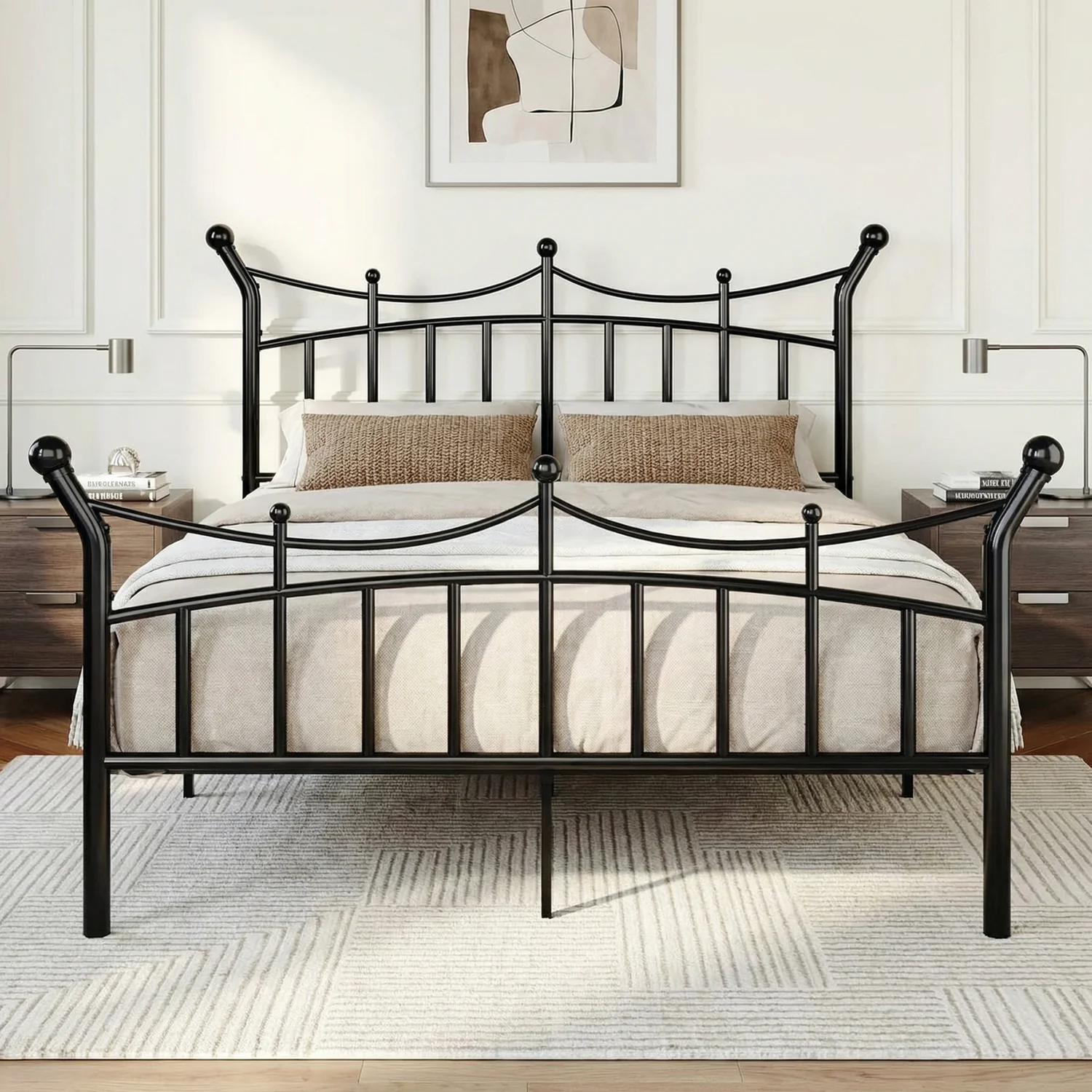 Carefully Designed Regal-Arc Platform Metal Bed Frame with Headboard and Footboard No Box Spring NeededRegal-Arc Platform Metal Bed Frame with Headboard and Footboard No Box Spring Needed Organic
