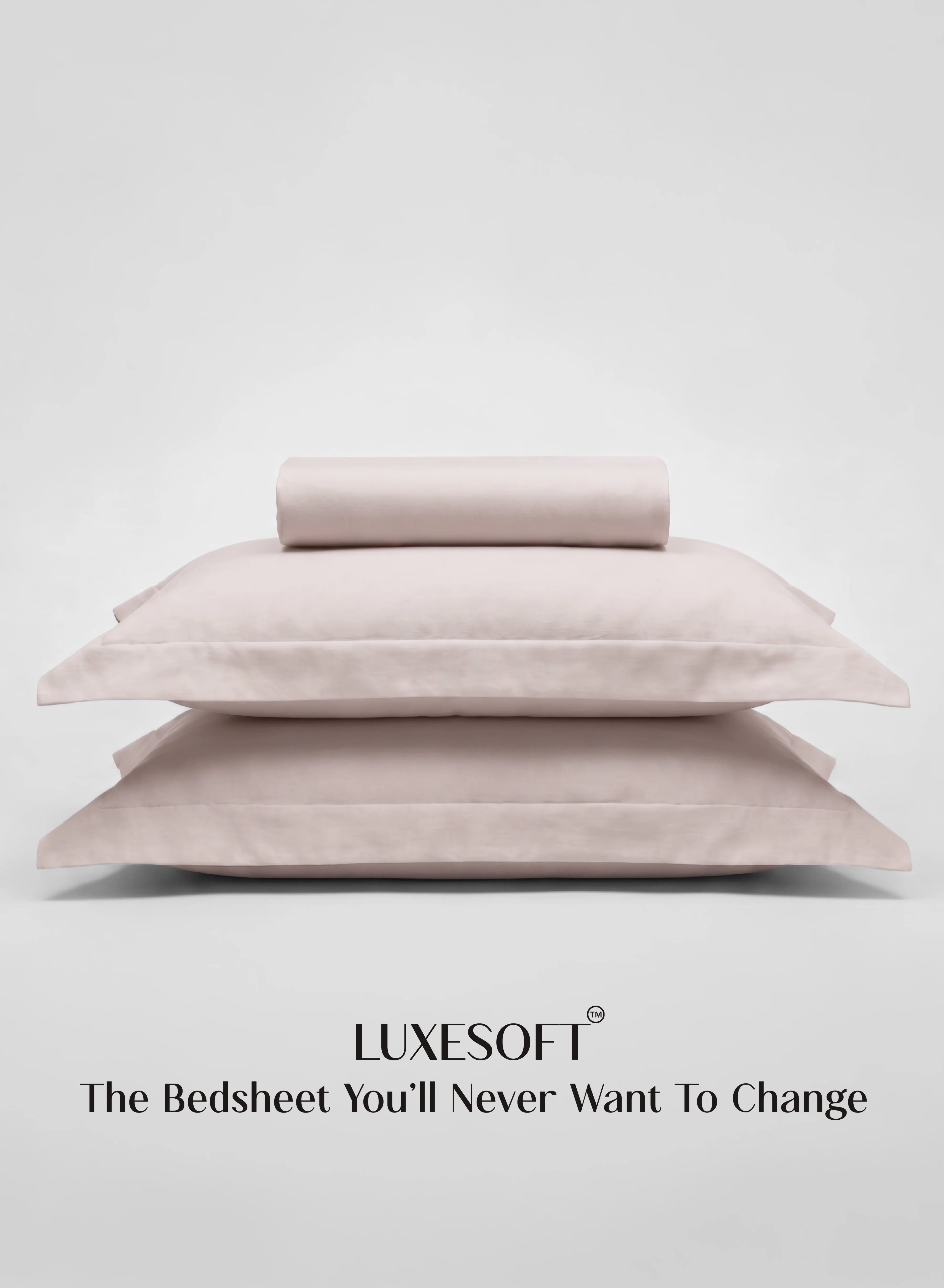 Luxury LuxeSoft™ Double Bedsheet Set Oversized King Includes 2 Pillow Covers 2 Cushion Covers Sakura Blush Excellent